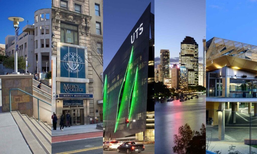 Bild på California State University San Marcos, Mercy University, University of Technology Sydney, Queensland University of Technology och Edith Cowan University